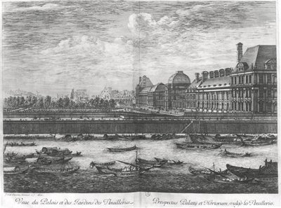 Ansicht des Palais des Tuileries und der Gärten, 1670 von Israël Silvestre the Younger